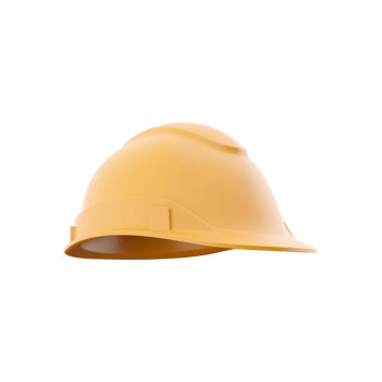 3d render Yellow hard hat, safety helmet isolated on white. 3d illustration. 3d rendering yellow helmet. png