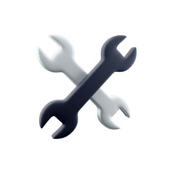 3D rendering Adjustable wrench on white background. 3D render adjustable key, icon. png