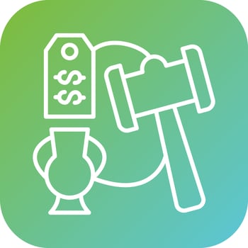 Reserve Bid Auction Vector Icon Style