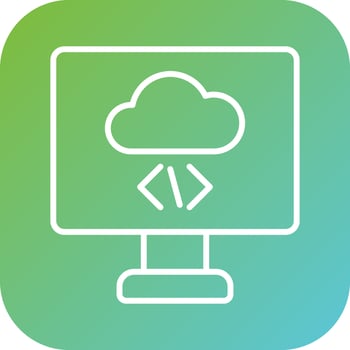 Cloud Coding Vector Icon Style