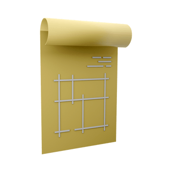 3d render Architecture, blueprint icon. Professional icon in cartoon style. 3d render building plan icon. png