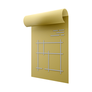 3d render Architecture, blueprint icon. Professional icon in cartoon style. 3d render building plan icon. png