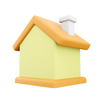 3d render Minimal house symbol. Real estate, mortgage, loan concept. 3d render icon. 3d render house Cartoon minimal style png