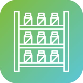 Well Stocked Shelves Vector Icon Style