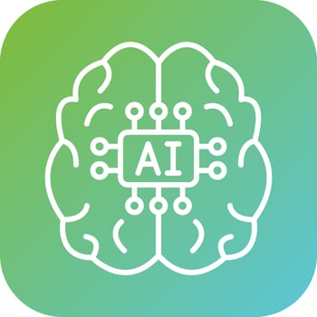 Brain Chip Vector Icon Style
