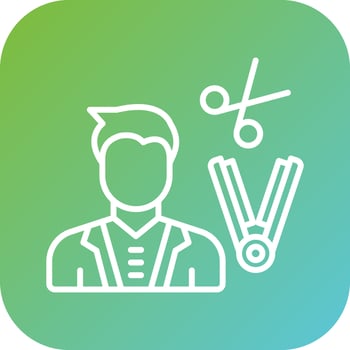 Hair Stylist Male Vector Icon Style