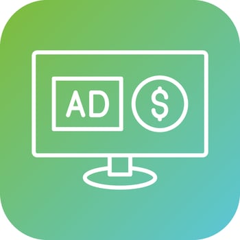 Paid Social Advertising Vector Icon Style