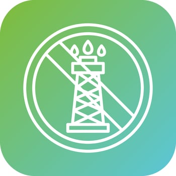 No Fossil Fuels Vector Icon Style