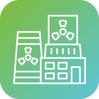 Nuclear Energy Vector Icon Style
