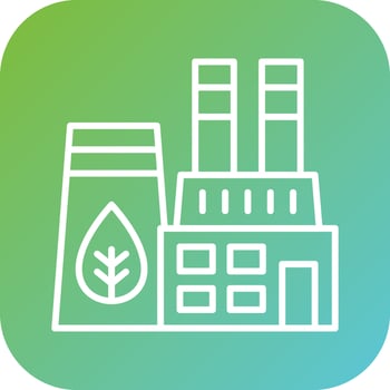 Green Factory Vector Icon Style