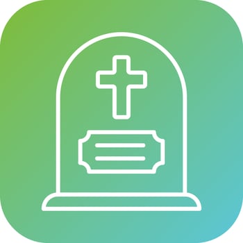 Gravestone Vector Icon Style