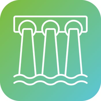 Dam Vector Icon Style