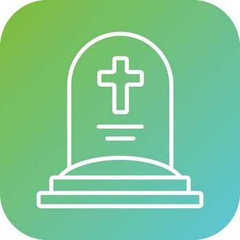 Grave Vector Icon Style