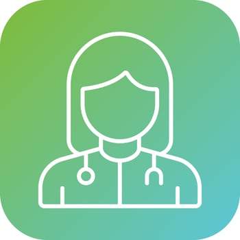 Female Doctor Vector Icon Style