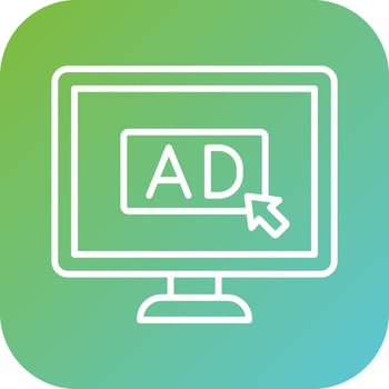 Online Advertising Vector Icon Style
