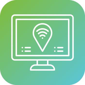 Digital Nomad Hub Vector Icon Style