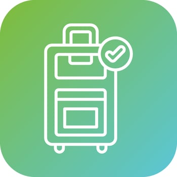 Checked Baggage Vector Icon Style