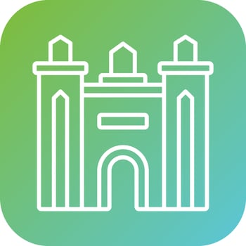 Dubai Gate Vector Icon Style