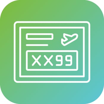 Codeshare Flight Vector Icon Style