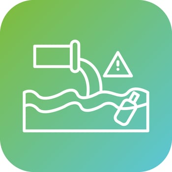 Water Pollution Vector Icon Style