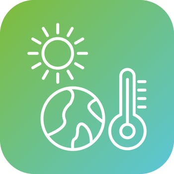 Global Warming Vector Icon Style