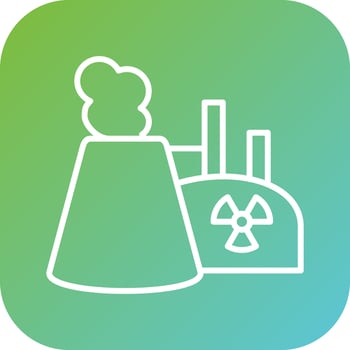 Nuclear Energy Vector Icon Style