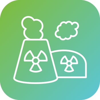 Nuclear Pollution Vector Icon Style