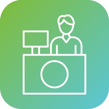 Hotel Reception Vector Icon Style