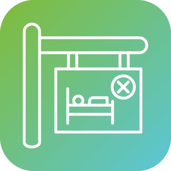 Room Cancel Vector Icon Style