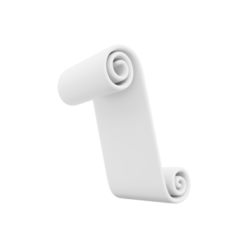 3D rendering A roll of paper with a dot symbol. 3d rendering paper roll png
