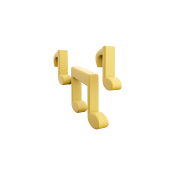 3d render golden music notes. 3d render music notes. 3d render music notes illustration. png