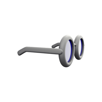 Black nerd eyeglasses design element, glasses isolated on white background, 3d rendering glasses icon. png