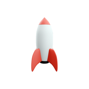 3d rocket space ship launch background. Cartoon rocketship spaceship icon. 3d render Shuttle creative icon png