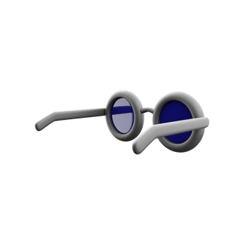 Black nerd eyeglasses design element, glasses isolated on white background, 3d rendering glasses icon. png