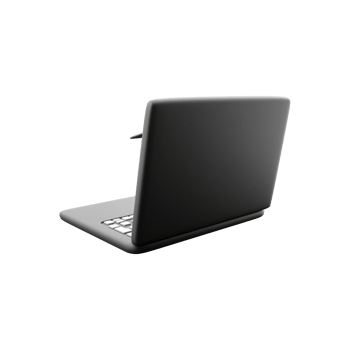 Laptop and Graduation Hat 3D Illustration. 3D render laptop, graduate hat Icon on white background. png