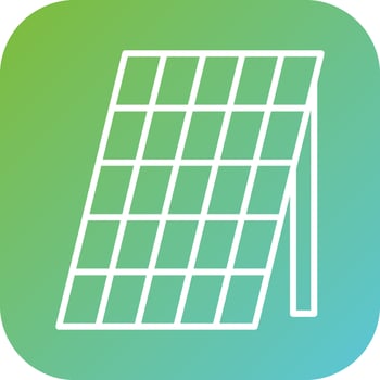 Solar Panel Vector Icon Style