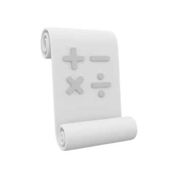3D rendering A roll of paper with a dot symbol. 3d rendering paper roll png