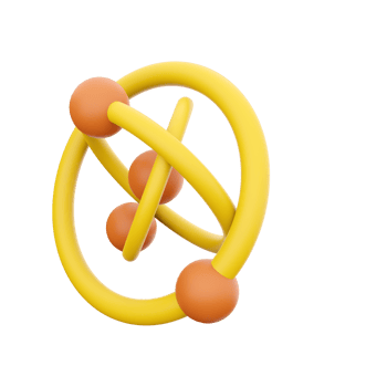 3d render atom icon. 3d render atom icon on white background. png
