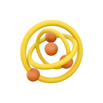 3d render atom icon. 3d render atom icon on white background. png
