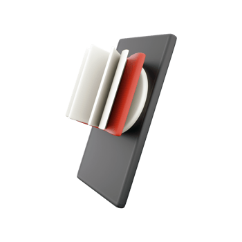 3d render Online education with learning concept of gradient white background.Online education, phone book.3D render education book icon png