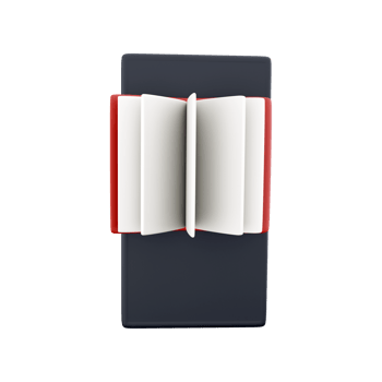 3d render Online education with learning concept of gradient white background.Online education, phone book.3D render education book icon png