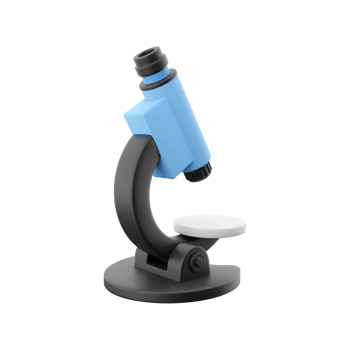 3d render Microscope isolated on white background.3d render microscope icon png