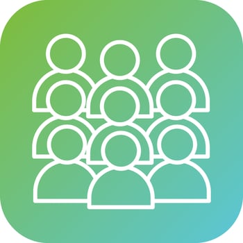 Large Group Vector Icon Style