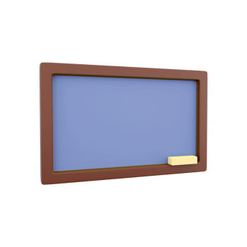 3D rendering Green board on white background. Object for back to school, education and science design. 3D rendering board icon png