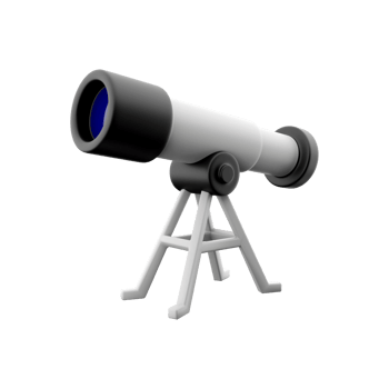 3d rendering space telescope school education icon 3d rendering space telescope icon. png