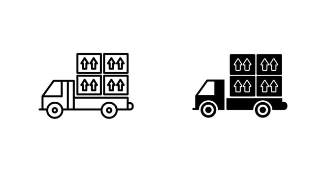 Loaded Truck Vector Icon