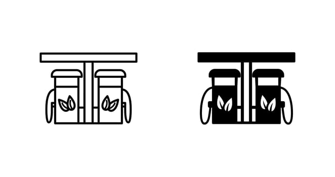 Eco friendly Petrol Pump Vector Icon