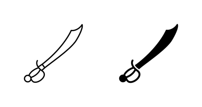 Pirate Sword Vector Icon