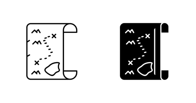 Pirate Map Vector Icon