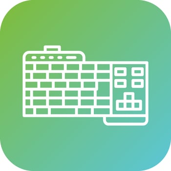 Gaming Keyboard Vector Icon Style